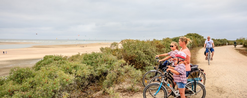 Fietsers op duin 2018