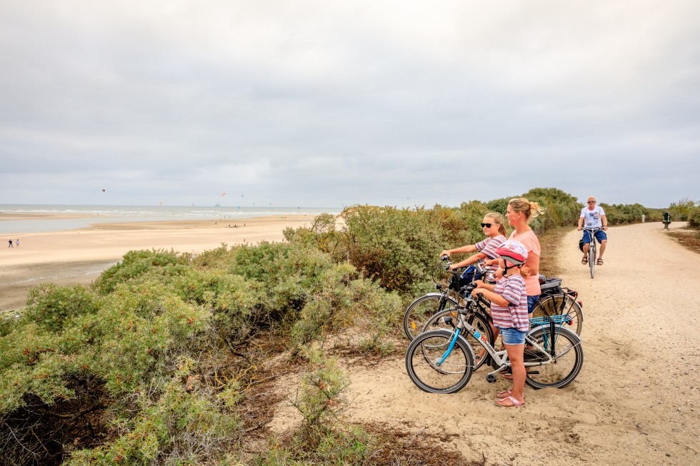 Fietsers op duin 2018
